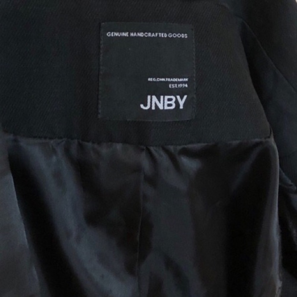 JNBY Black Structural Short Puffer Jacket Pea Coat Bomber - Mod Goth